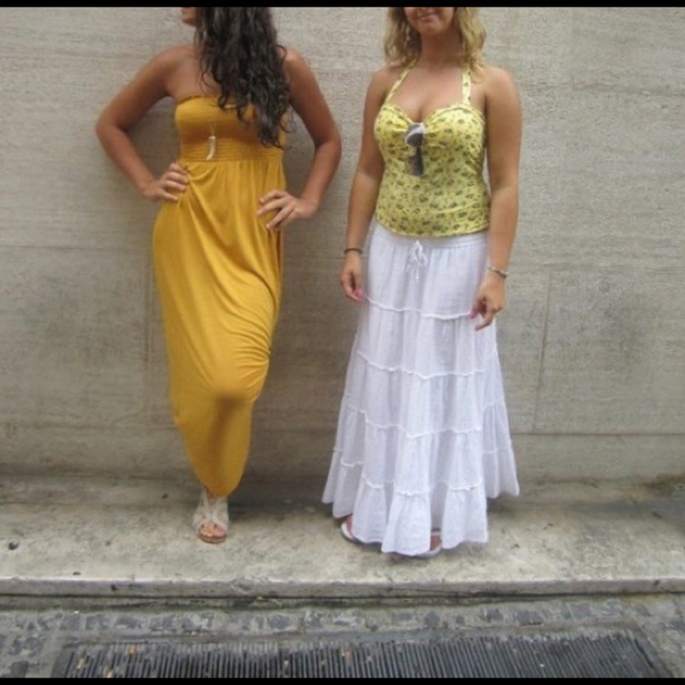 Mustard yellow maxi dress